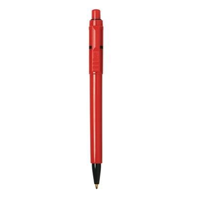 Picture of BARON EXTRA RETRACTABLE PLASTIC BALL PEN in Solid Red