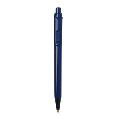 Picture of BARON EXTRA RETRACTABLE PLASTIC BALL PEN in Solid Dark Blue