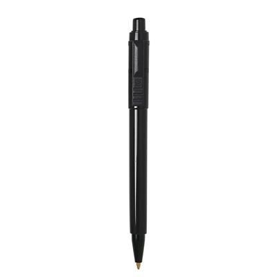 Picture of BARON EXTRA RETRACTABLE PLASTIC BALL PEN in Solid Black