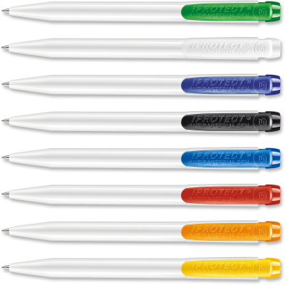 Picture of IPROTECT PUSH BUTTON PLASTIC BALL PEN.