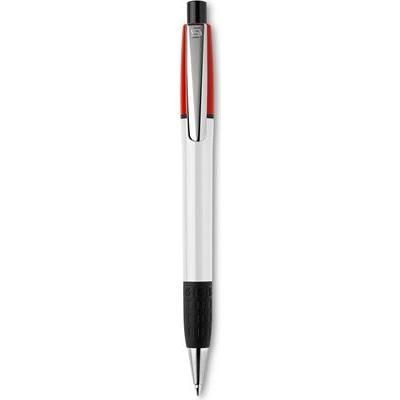 Picture of SEMYR GRIP COLOUR PUSH BUTTON PLASTIC BALL PEN in Red