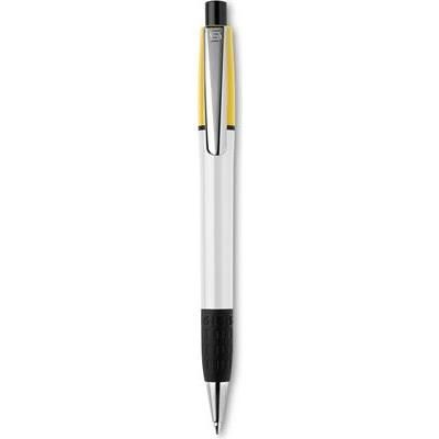 Picture of SEMYR GRIP COLOUR PUSH BUTTON PLASTIC BALL PEN in Yellow