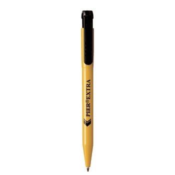 Picture of PIER EXTRA RETRACTABLE PLASTIC BALL PEN in Yellow with Black Clip