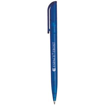 Picture of ESPACE FROST TWIST ACTION PLASTIC BALL PEN in Dark Blue