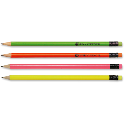 FUNKY NEON FLUORESCENT WOOD PENCIL.