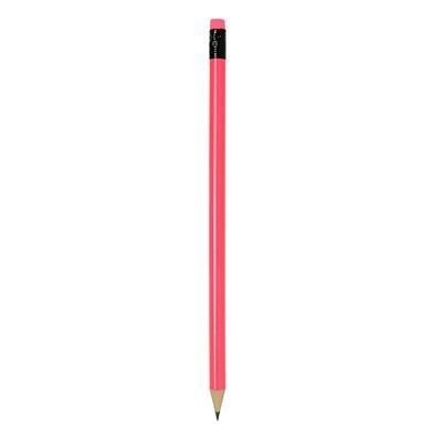 Picture of FUNKY NEON FLUORESCENT WOOD PENCIL in Pink