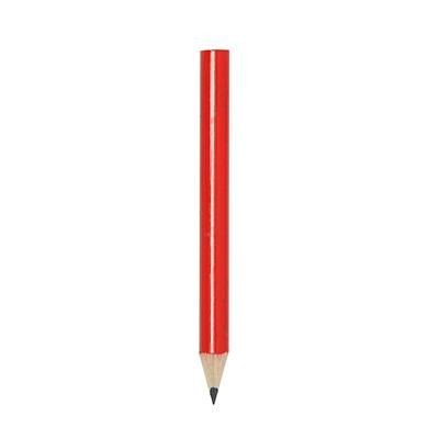 Picture of HF1 HALF SIZE CUT END WOOD PENCIL in Red