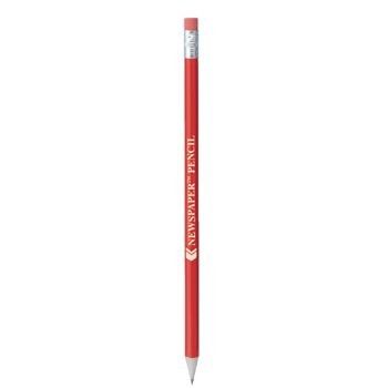 Picture of ECO FRIENDLY NEWSPAPER PENCIL in Red