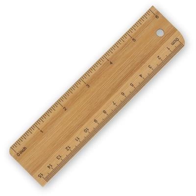 BAMBOO RULER 15CM & 6INCH.