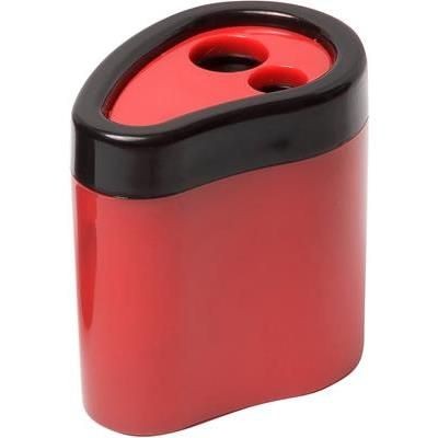 Picture of NEON FLUORESCENT 2 HOLE SHARPENER in Solid Red