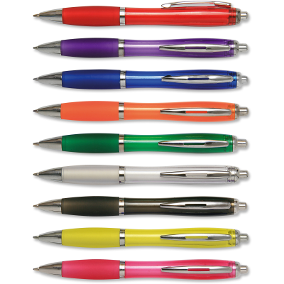Picture of ECORETRACT CARDBOARD CARD PUSH BUTTON BALL PEN in Natural with Black Fittings