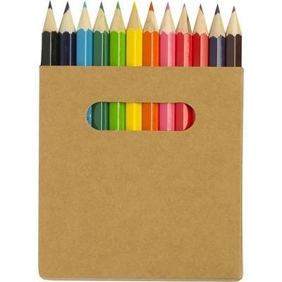 Picture of COLOURWORLD HALF PENCIL SET BROWN BOX 12 ™.