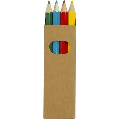 Picture of COLOURWORLD HALF PENCIL SET BROWN BOX 4 ™.