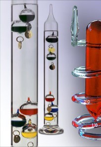 Picture of GALILEO GLASS THERMOMETER.