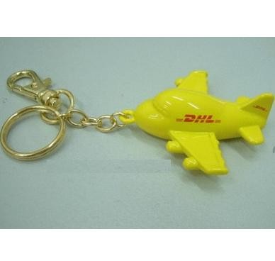 Picture of METAL JUMBO AEROPLANE SHAPE KEYRING in Yellow