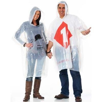 Picture of DISPOSABLE RAIN PONCHO with Print.