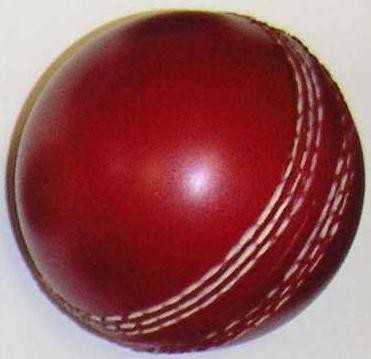 Picture of CRICKET STRESS BALL in Red.