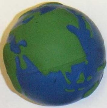 Picture of WORLD GLOBE STRESS BALL in Blue & Green