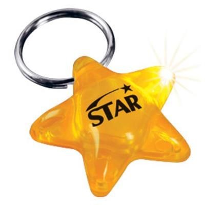 Picture of YELLOW STAR KEYRING CHAIN.