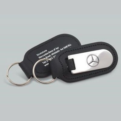 Picture of LEATHER KEYRING FOB.