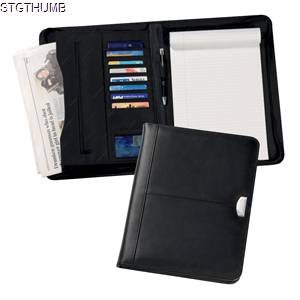 Picture of REGAL A4 ZIP LEATHER CONFERENCE FOLDER