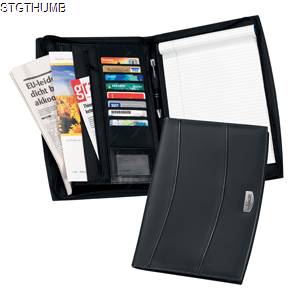 Picture of SOLUTIONS A4 ZIP LEATHER CONFERENCE FOLDER.