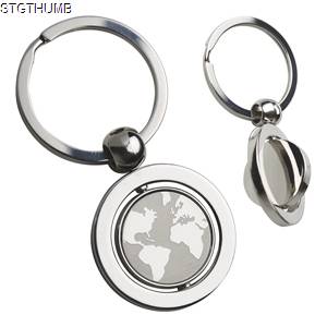 Picture of SWIVEL GLOBE KEYRING.