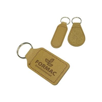 Picture of ECO NATURAL LEATHER KEYRING.