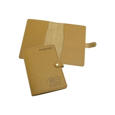 Picture of ECO NATURAL LEATHER PASSPORT WALLET.