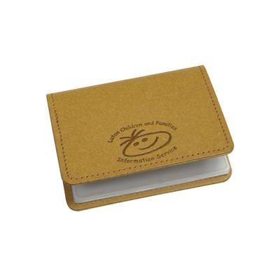 Picture of ECO NATURAL LEATHER BUSINESS CARD WALLET.