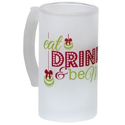 Picture of GLASS BEER STEIN 16OZ FROSTED.