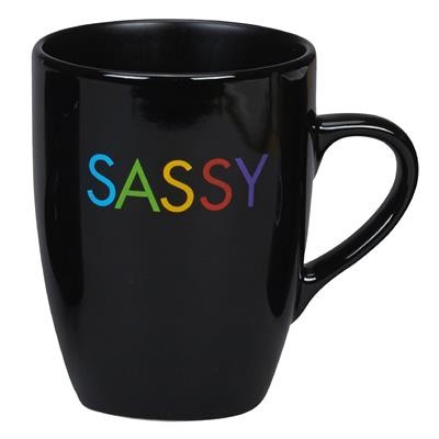 Picture of MARROW CERAMIC POTTERY MUG in Black