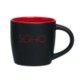 Picture of SOHO BLACK MATT GLAZED CERAMIC POTTERY MUG with Red Inner Inside