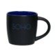 Picture of SOHO BLACK MATT GLAZED CERAMIC POTTERY MUG with Reflex Blue Inner Inside