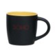Picture of SOHO BLACK MATT GLAZED CERAMIC POTTERY MUG with Yellow Inner Inside