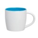 Picture of SOHO WHITE MATT GLAZED CERAMIC POTTERY MUG with Ocean Blue Inner Inside