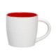 Picture of SOHO WHITE MATT GLAZED CERAMIC POTTERY MUG with Red Inner Inside