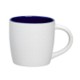 Picture of SOHO WHITE MATT GLAZED CERAMIC POTTERY MUG with Reflex Blue Inner Inside