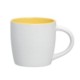 Picture of SOHO WHITE MATT GLAZED CERAMIC POTTERY MUG with Yellow Inner Inside