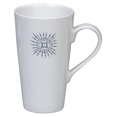 Picture of LATTE CERAMIC POTTERY MUG in White.