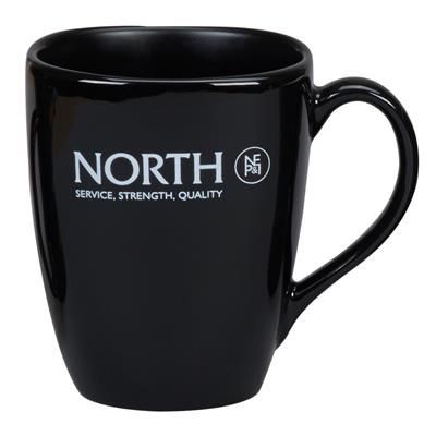 Picture of QUADRA CERAMIC POTTERY MUG in Black.