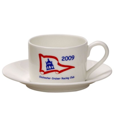 Picture of STERLING BONE CHINA CUP & SAUCER in White.