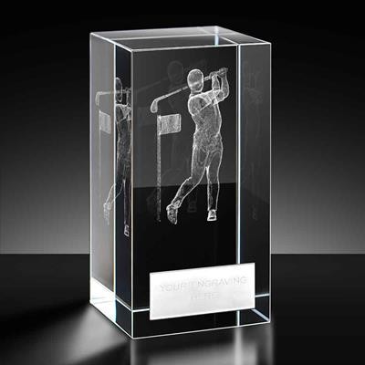 Picture of 3D LASER CRYSTAL MALE GOLF AWARD