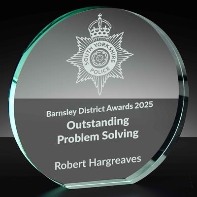 Picture of POPPY CIRCULAR THICK CUT GLASS AWARD