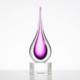 Picture of HANDMADE AMETHYST TEAR DROP AWARD ON BASE