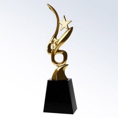 Picture of OPTIC CRYSTAL GOLDEN STAR GLORY AWARD