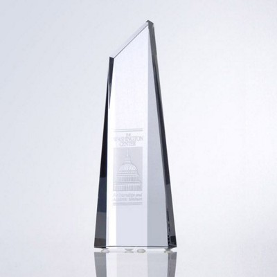 Picture of OPTICAL CRYSTAL GLASS POLYGON OBELISK AWARD.