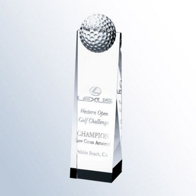 Picture of OPTICAL CRYSTAL GLASS GOLF BALL TOWER AWARD.