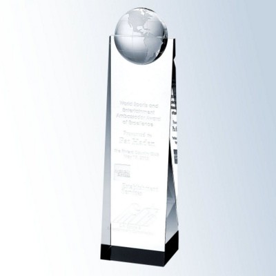 Picture of OPTICAL CRYSTAL GLASS GLOBE TOWER AWARD