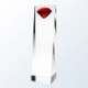 Picture of RED DIAMOND TOWER OPTICAL CRYSTAL AWARD